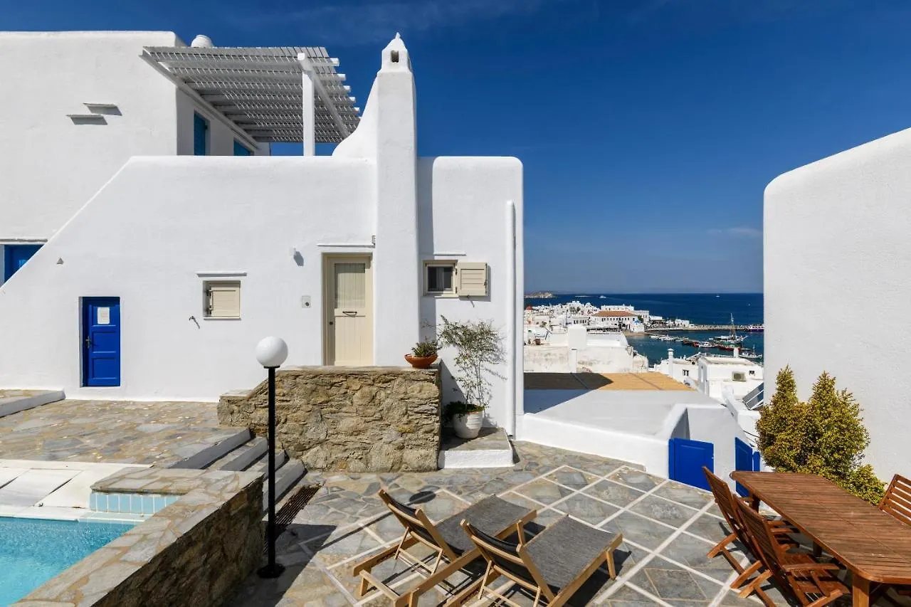 Supreme Mykonos Town House With Views & Pool & Parking别墅